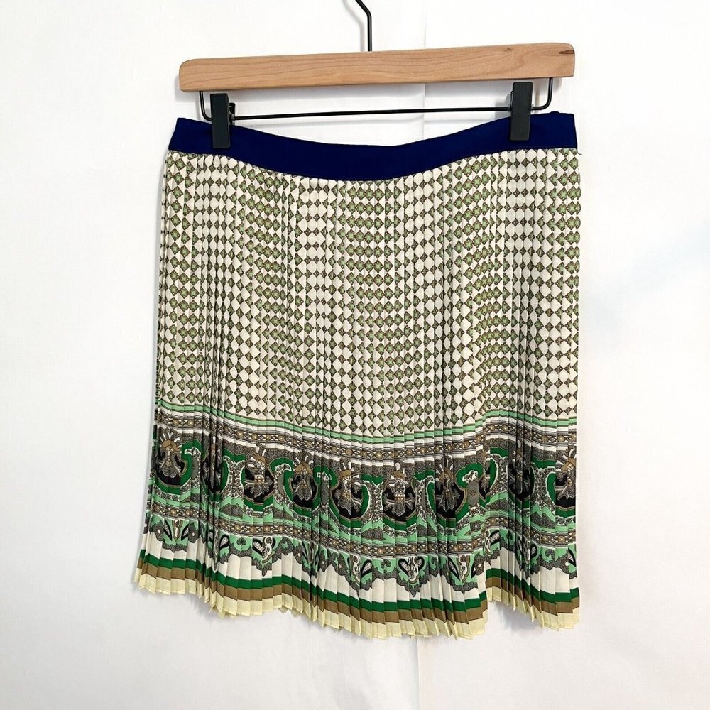 Zara Basic Women's Skirt Pleated Size M Mini Retro Mixed Print